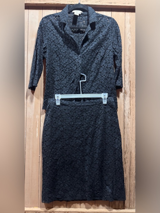 Merona Dresses & Skirts - Classic Black Lace Two-Piece Skirt Set